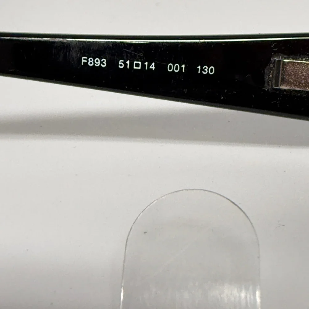 Fendi F893‎ 001 Black Eyeglasses Frames 51-14-130 Made in Italy Crystal Logo